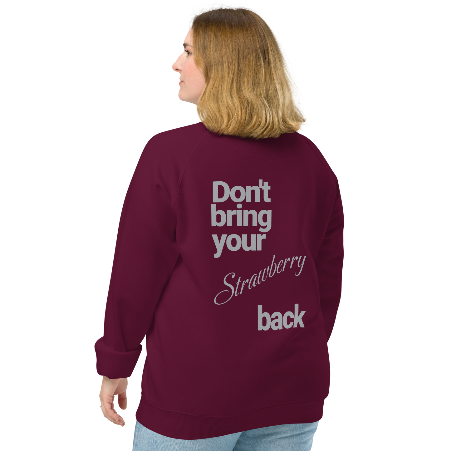 Sweatshirt écologique raglan unisexe "strawberry"