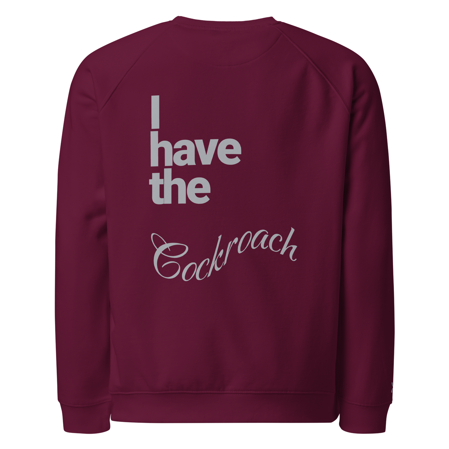 Sweatshirt écologique raglan unisexe dos "cockroach"