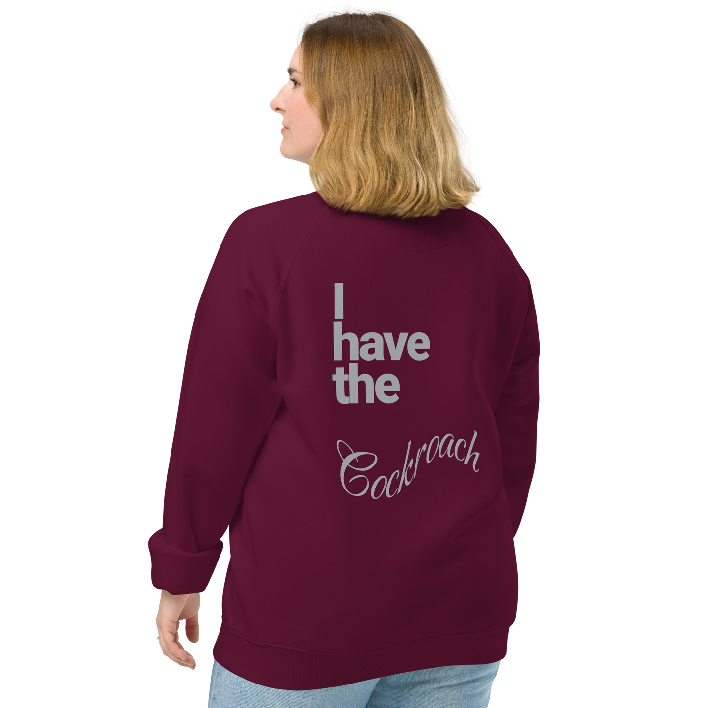 Sweatshirt écologique raglan unisexe dos "cockroach"