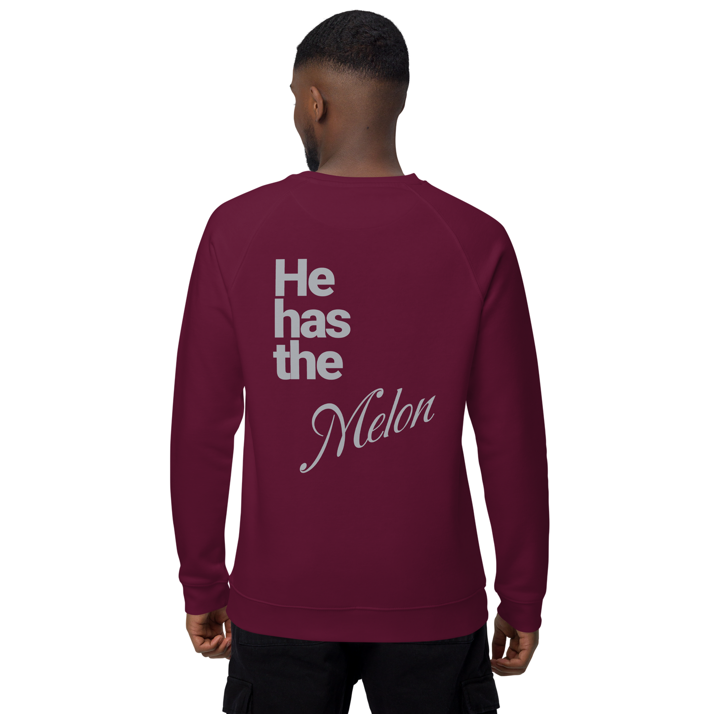 Sweatshirt écologique raglan unisexe "melon"