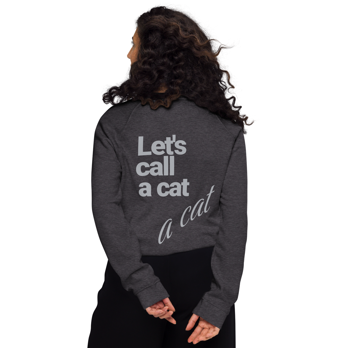Sweatshirt écologique raglan unisexe "cat"