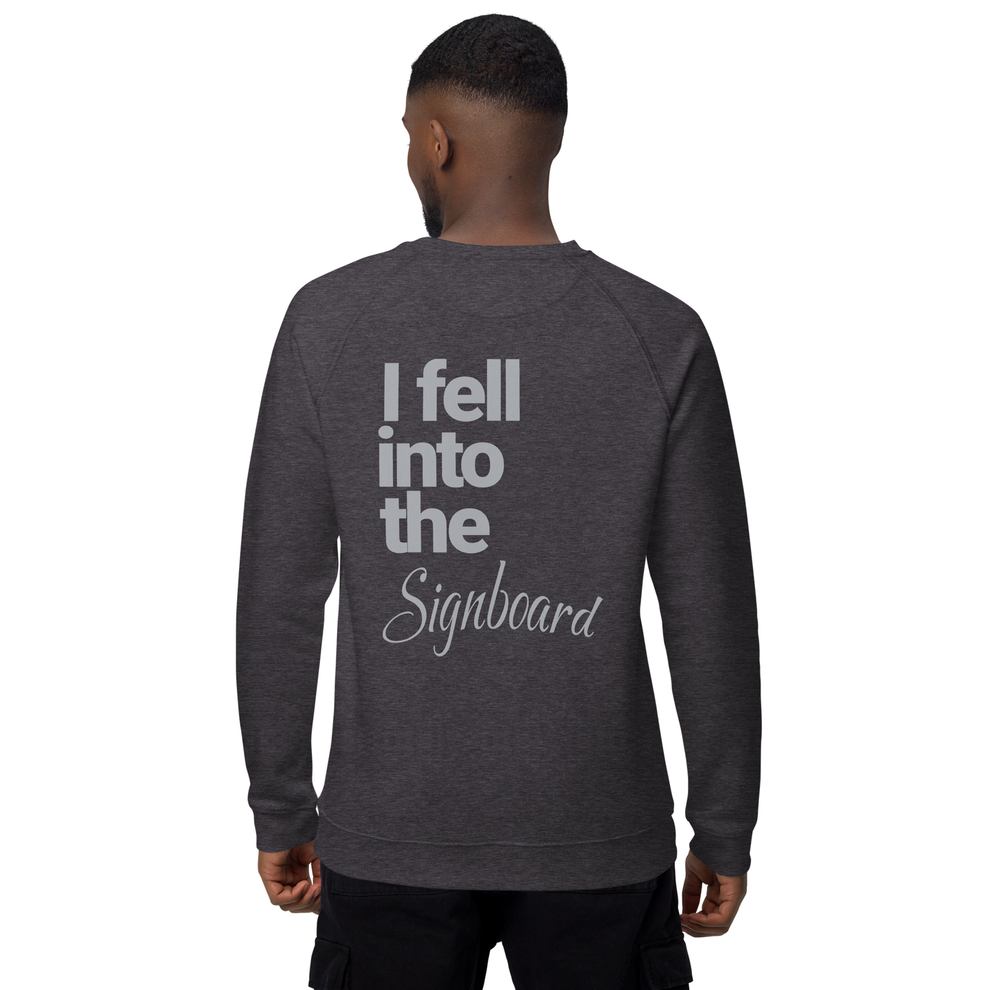 Sweatshirt écologique raglan unisexe "signboard"