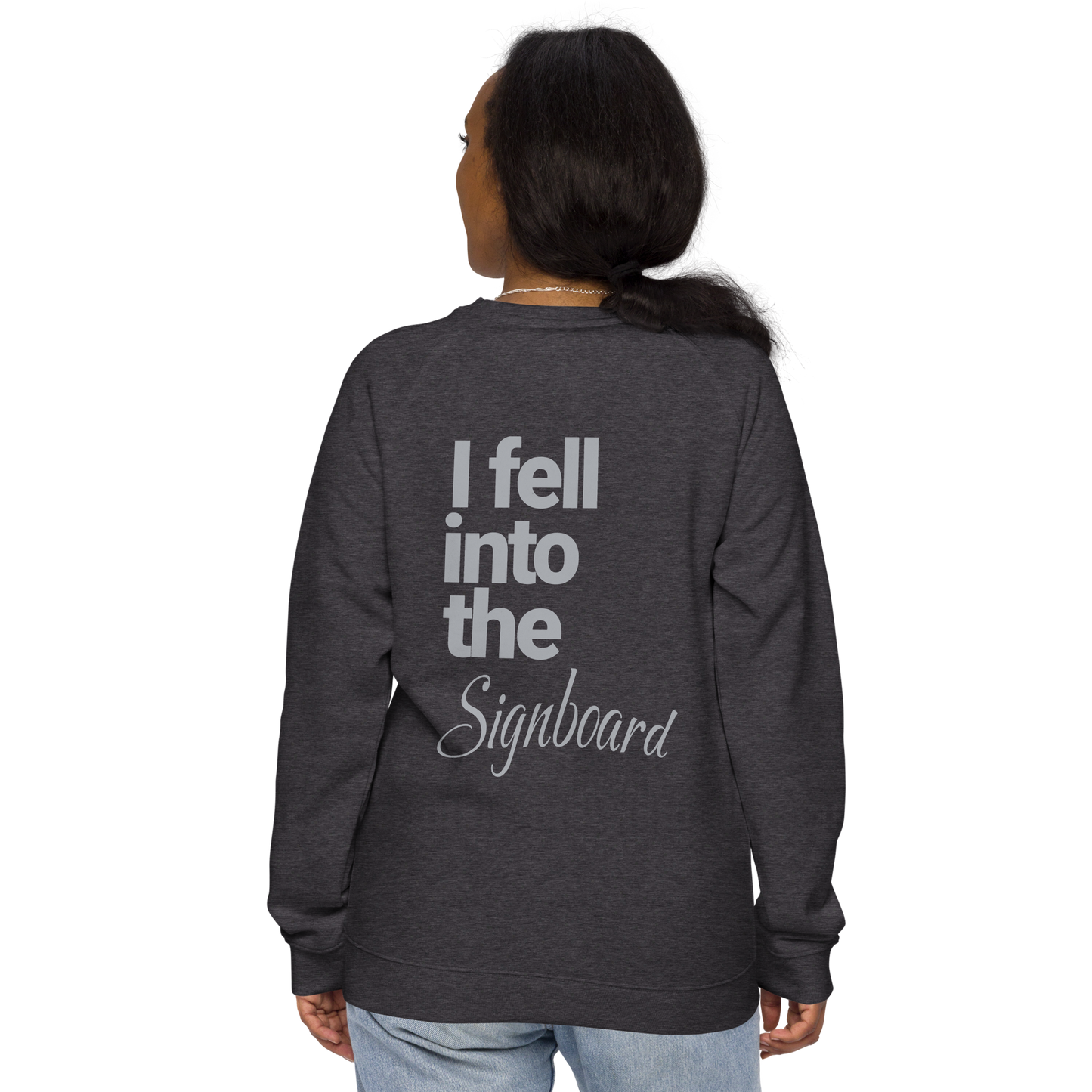 Sweatshirt écologique raglan unisexe "signboard"