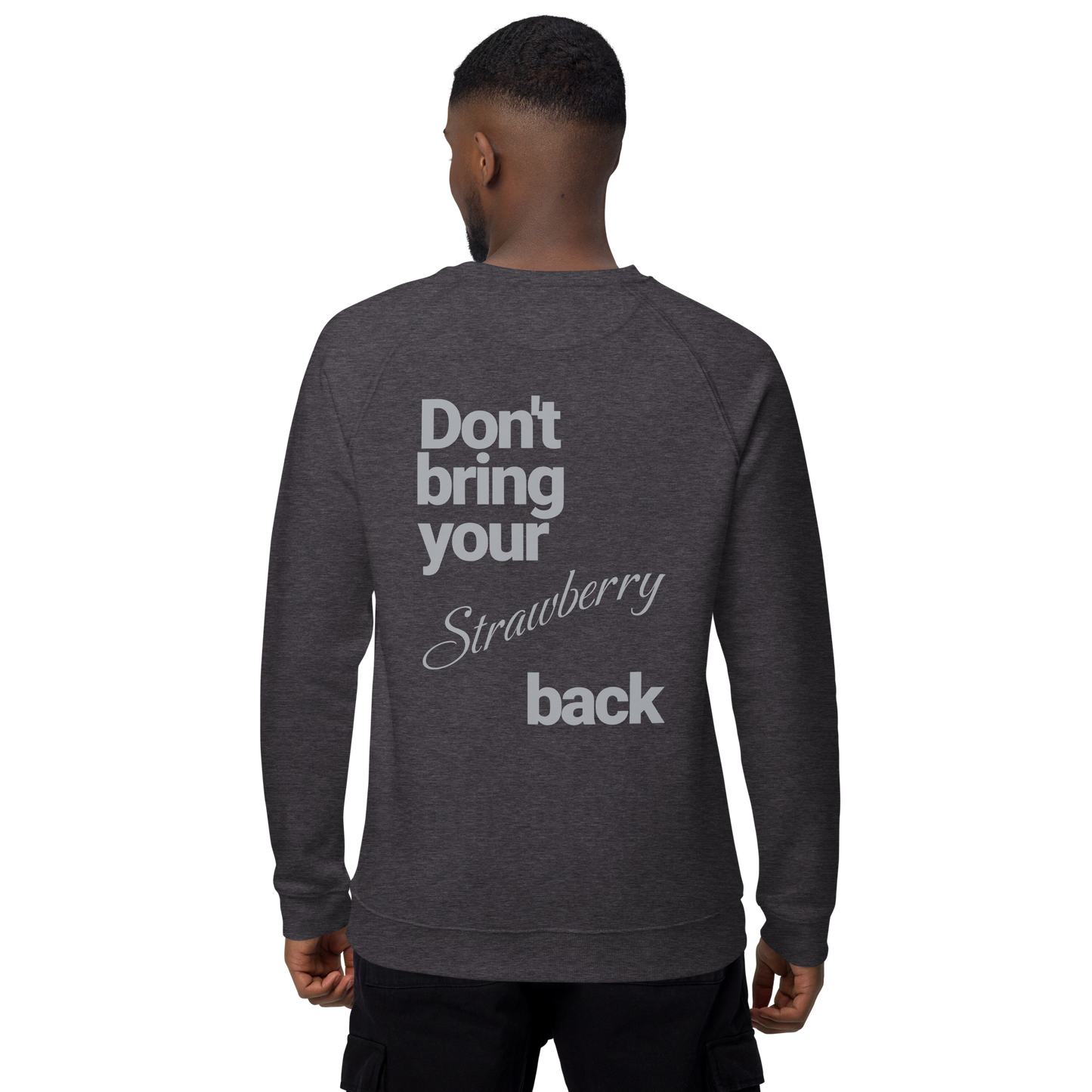 Sweatshirt écologique raglan unisexe "strawberry"