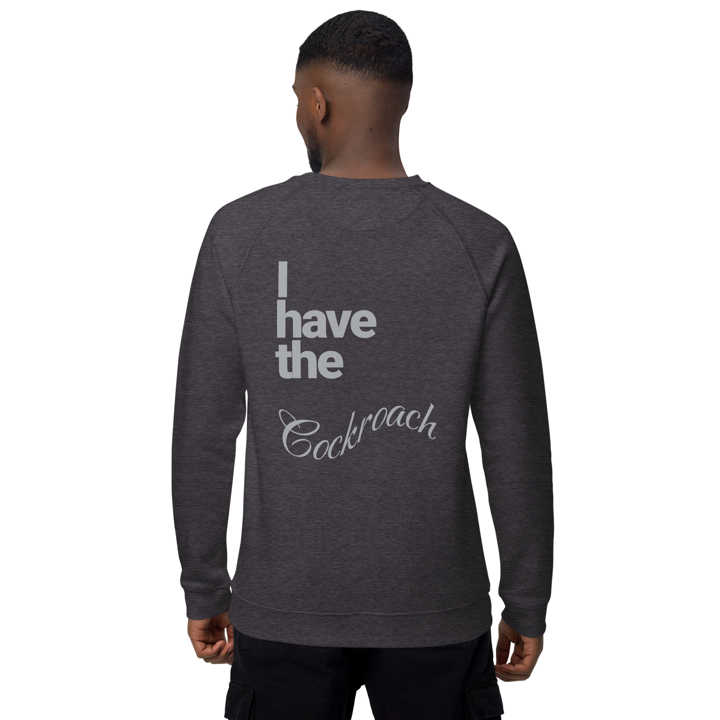 Sweatshirt écologique raglan unisexe dos "cockroach"