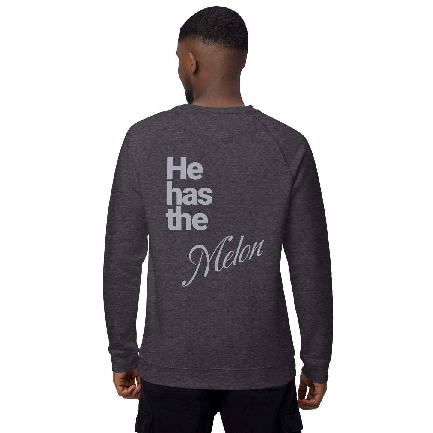 Sweatshirt écologique raglan unisexe "melon"