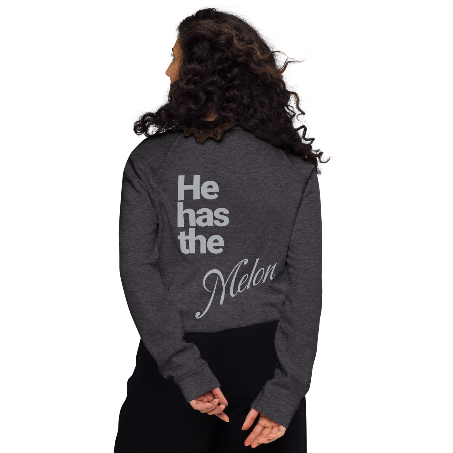 Sweatshirt écologique raglan unisexe "melon"