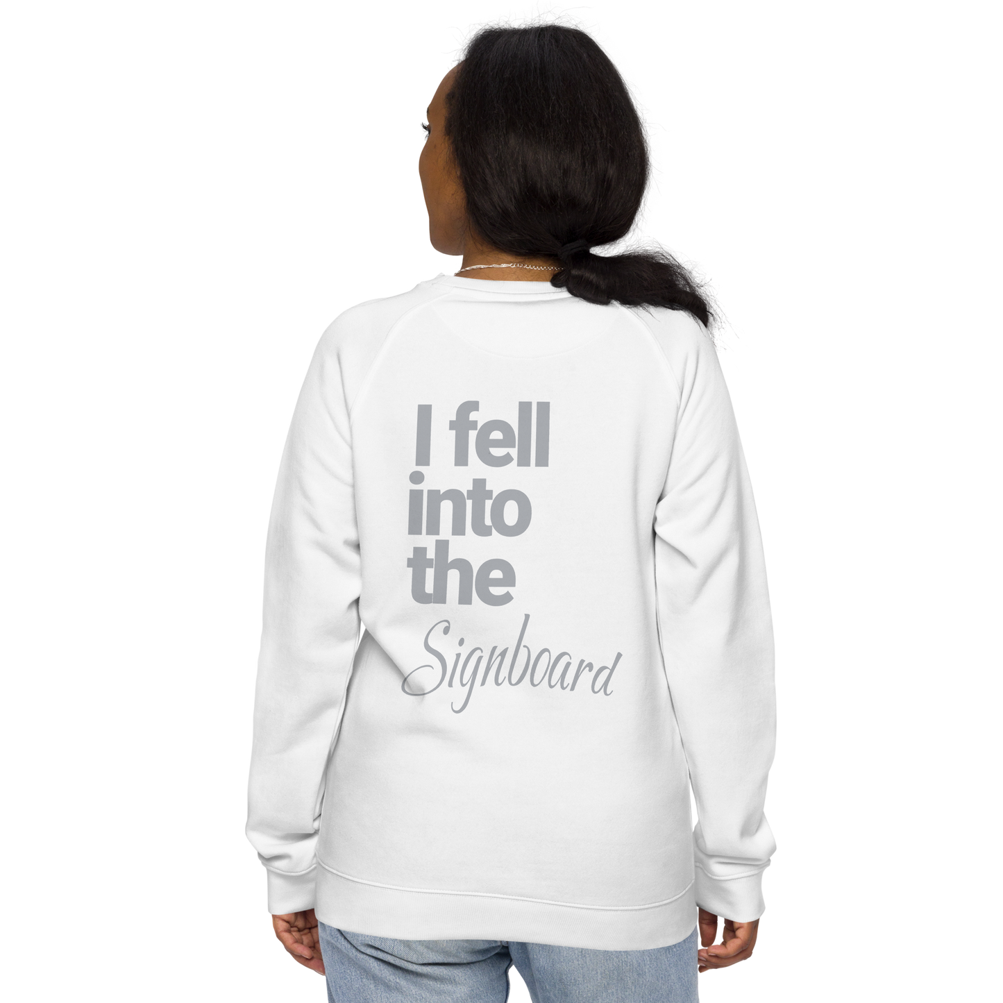 Sweatshirt écologique raglan unisexe "signboard"