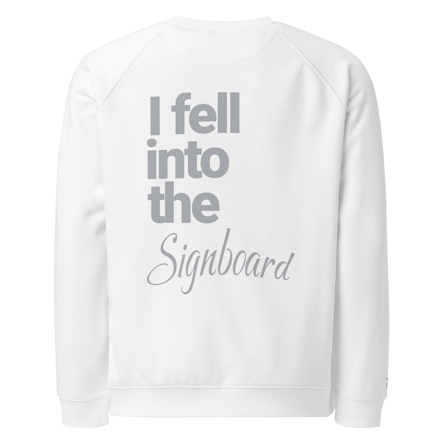 Sweatshirt écologique raglan unisexe "signboard"