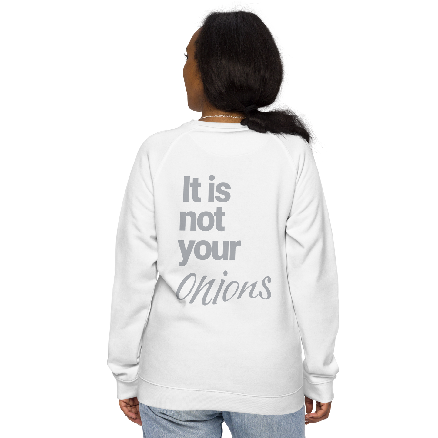 Sweatshirt écologique raglan unisexe "onions"