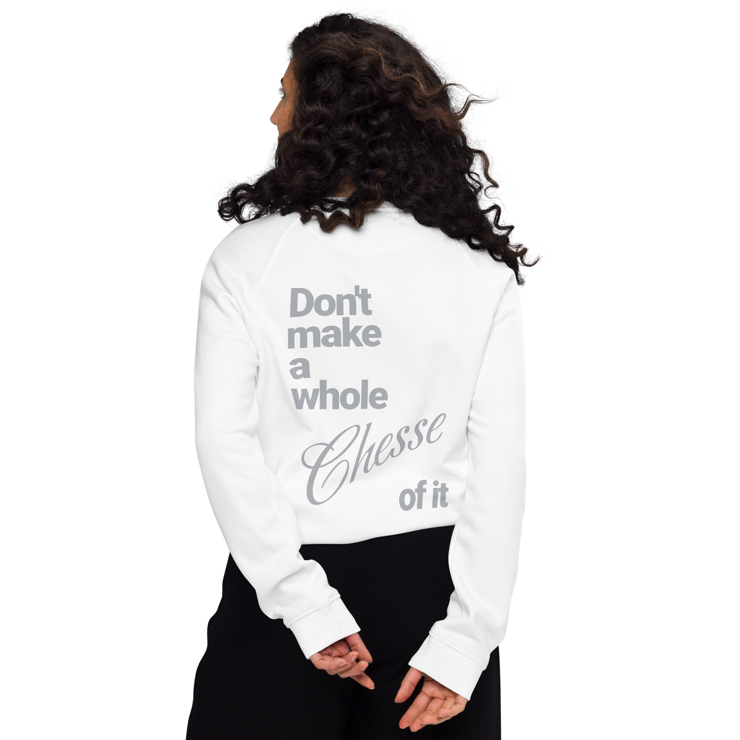 Sweatshirt écologique raglan unisexe "cheese"