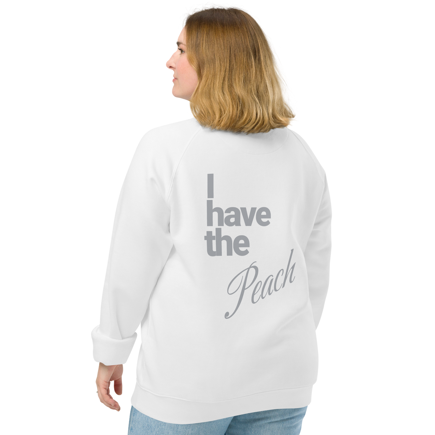 Sweatshirt écologique raglan unisexe "peach"
