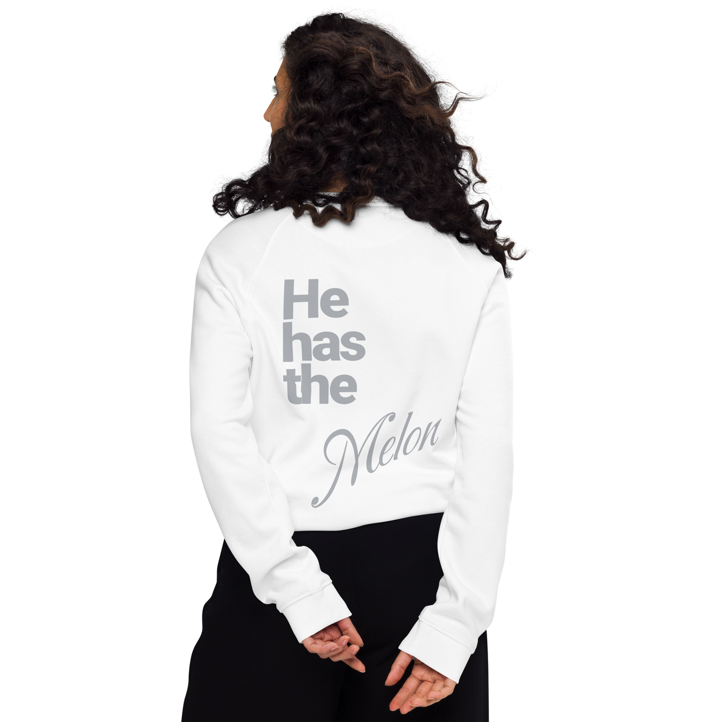 Sweatshirt écologique raglan unisexe "melon"